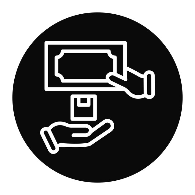 Imagen vectorial del icono de efectivo en la entrega Se puede utilizar para la tienda web
