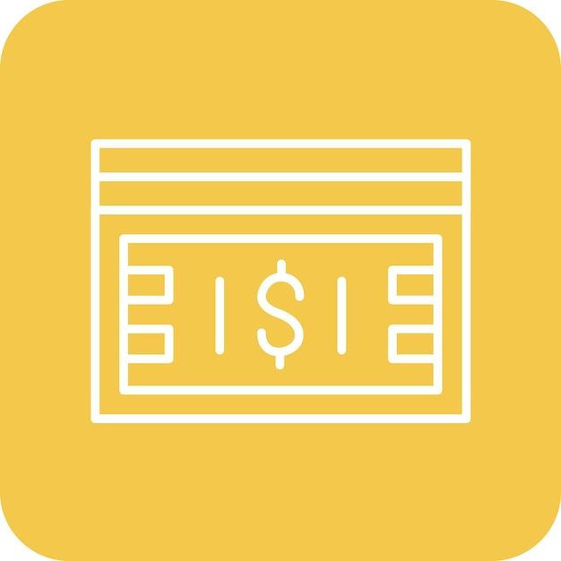 Imagen vectorial del icono de efectivo Se puede utilizar para compras y comercio electrónico