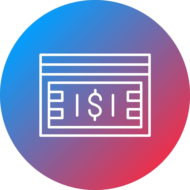 Imagen vectorial del icono de efectivo Se puede utilizar para compras y comercio electrónico