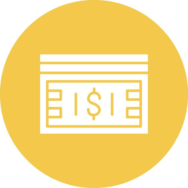 Imagen vectorial del icono de efectivo Se puede utilizar para compras y comercio electrónico