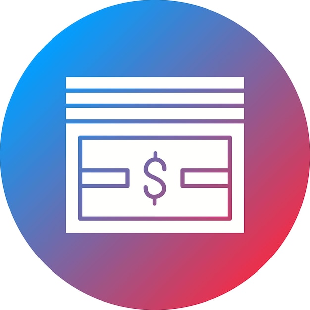 La imagen vectorial del icono de efectivo se puede utilizar para la contabilidad