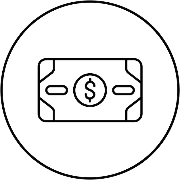 La imagen vectorial del icono de efectivo se puede utilizar para la contabilidad