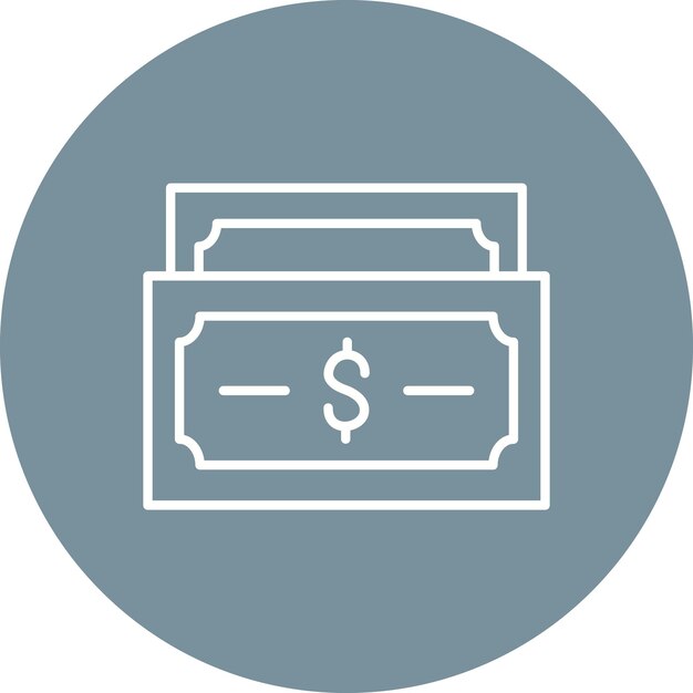 Imagen vectorial del icono de efectivo Se puede utilizar para negocios