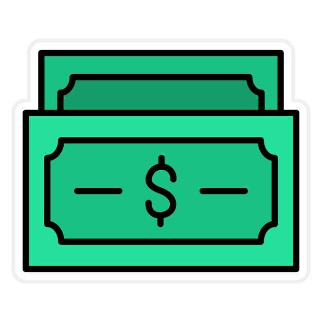 Imagen vectorial del icono de efectivo Se puede utilizar para negocios