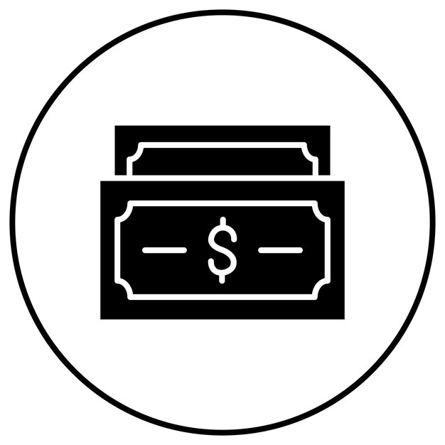 Imagen vectorial del icono de efectivo Se puede utilizar para negocios