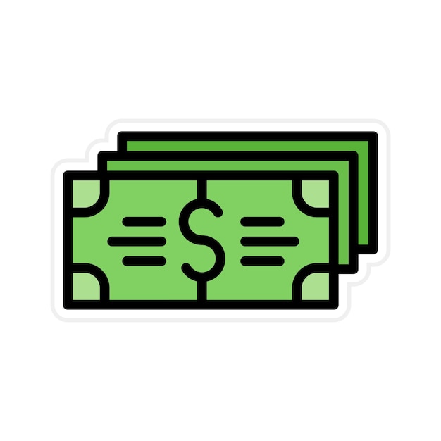 La imagen vectorial del icono de efectivo se puede utilizar para el supermercado