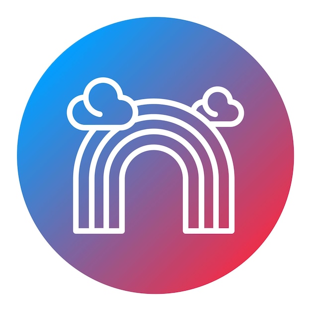Imagen vectorial del icono del efecto arco iris Se puede utilizar para la iluminación