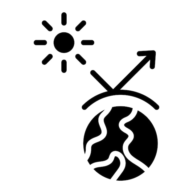 Imagen vectorial del icono del efecto invernadero Se puede utilizar para el calentamiento global