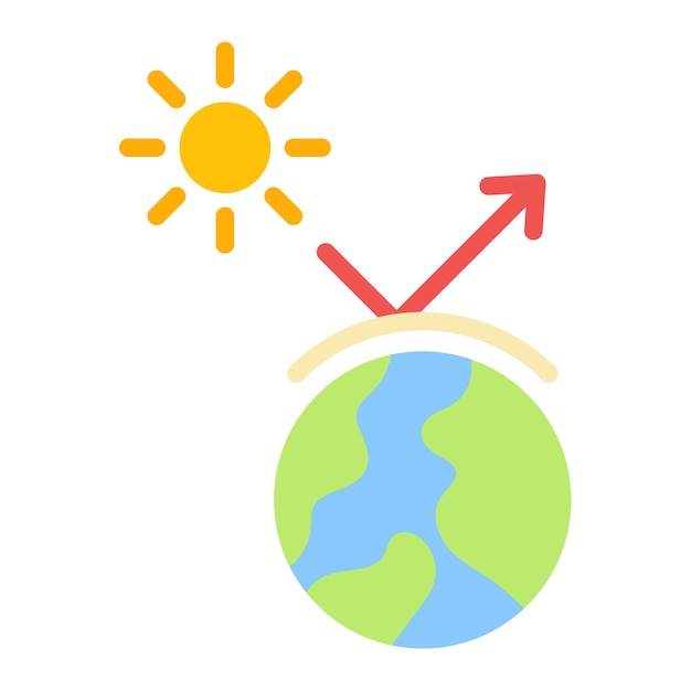 Imagen vectorial del icono del efecto invernadero Se puede utilizar para el calentamiento global