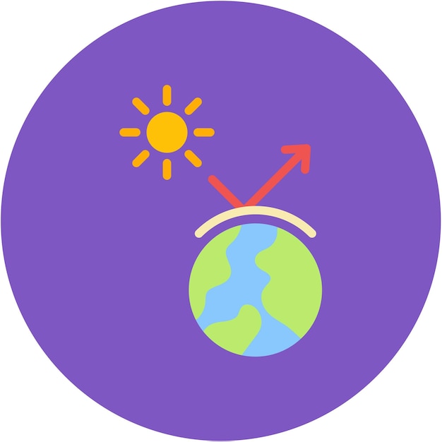 Imagen vectorial del icono del efecto invernadero Se puede utilizar para el calentamiento global