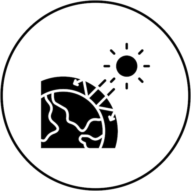 Imagen vectorial del icono del efecto invernadero Puede utilizarse para la contaminación