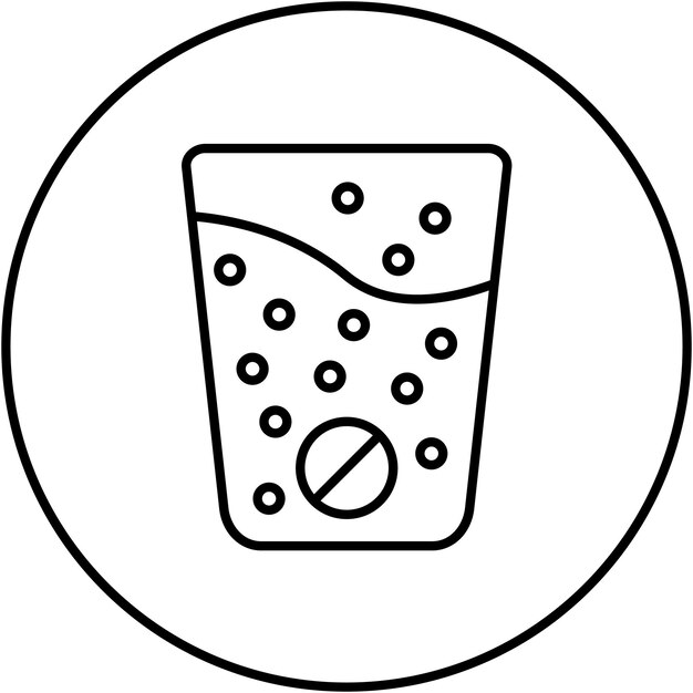 Imagen vectorial de icono efervescente Puede utilizarse para la medicina