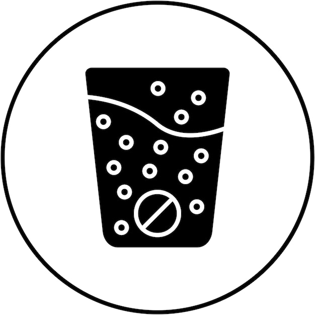 Imagen vectorial de icono efervescente Puede utilizarse para la medicina