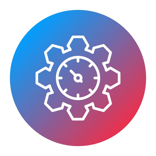 Imagen vectorial del icono de eficiencia Puede utilizarse para el Plan de Acción