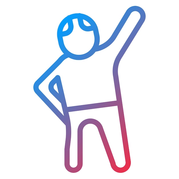 Imagen vectorial del icono del ejercicio suave Se puede utilizar para el cuidado de ancianos