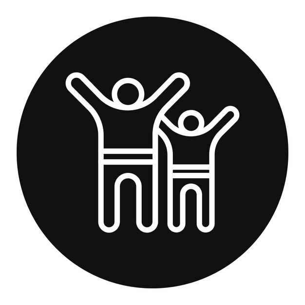 Imagen vectorial del icono de ejercicios en grupo Se puede utilizar para el cuidado de ancianos