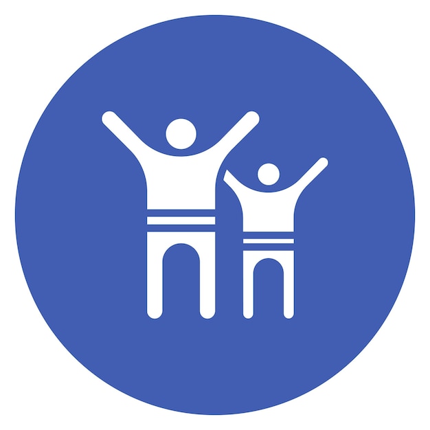 Imagen vectorial del icono de ejercicios en grupo Se puede utilizar para el cuidado de ancianos