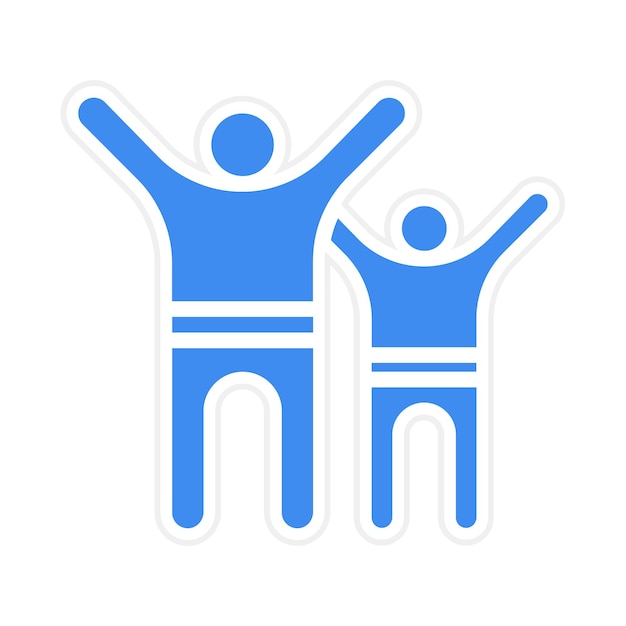 Imagen vectorial del icono de ejercicios en grupo Se puede utilizar para el cuidado de ancianos