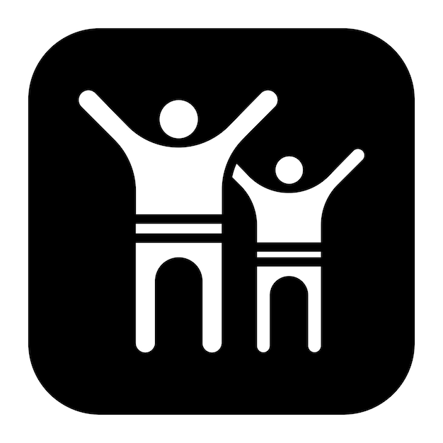 Imagen vectorial del icono de ejercicios en grupo Se puede utilizar para el cuidado de ancianos