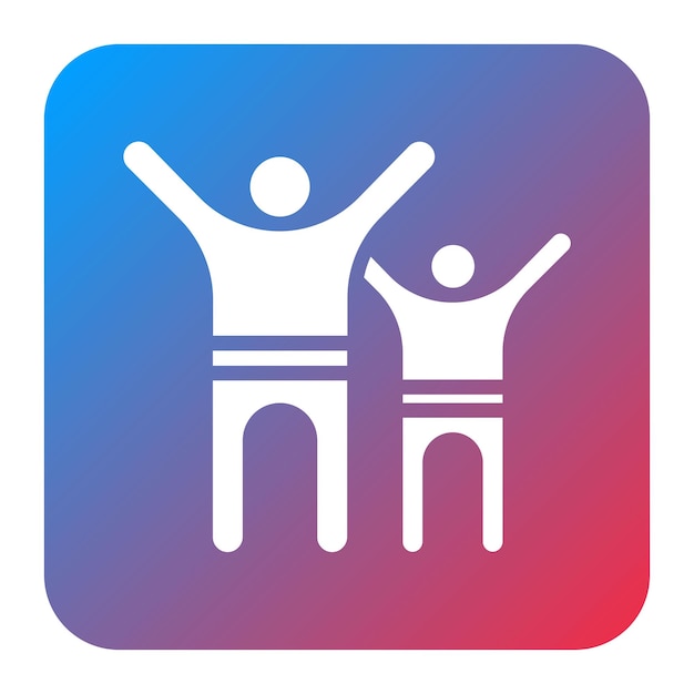 Imagen vectorial del icono de ejercicios en grupo Se puede utilizar para el cuidado de ancianos