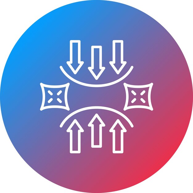 La imagen vectorial del icono de elasticidad se puede utilizar para la física