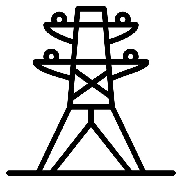 Imagen vectorial del icono de electricidad Se puede utilizar para la fabricación