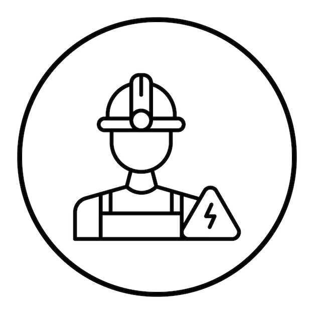 Imagen vectorial de icono de electricista Puede utilizarse para mujeres