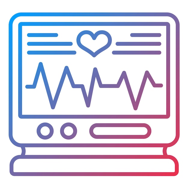 Imagen vectorial del icono del electrocardiograma Se puede utilizar para el chequeo de salud