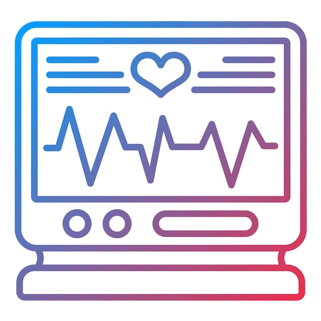 Vector imagen vectorial del icono del electrocardiograma se puede utilizar para el chequeo de salud