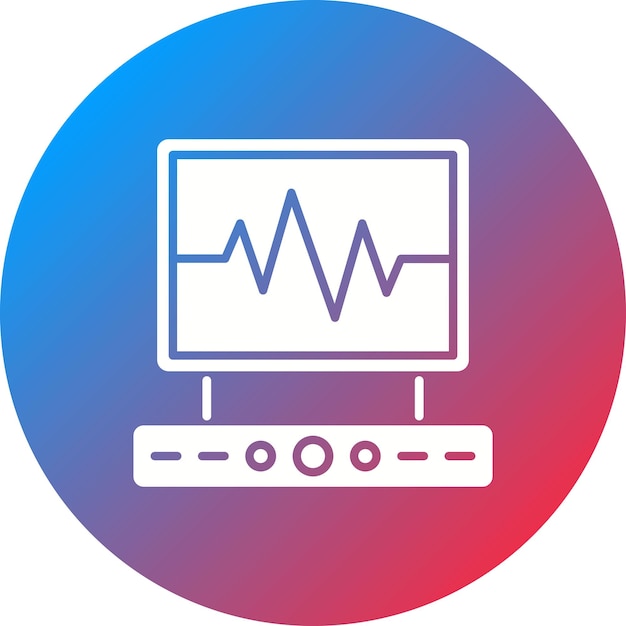 Imagen vectorial del icono del electrocardiograma Se puede utilizar para la investigación y la ciencia