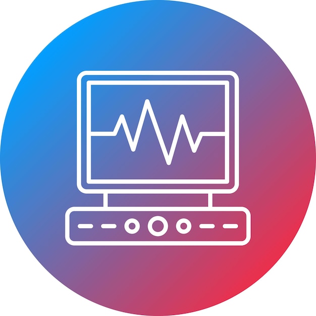 Imagen vectorial del icono del electrocardiograma Se puede utilizar para la investigación y la ciencia