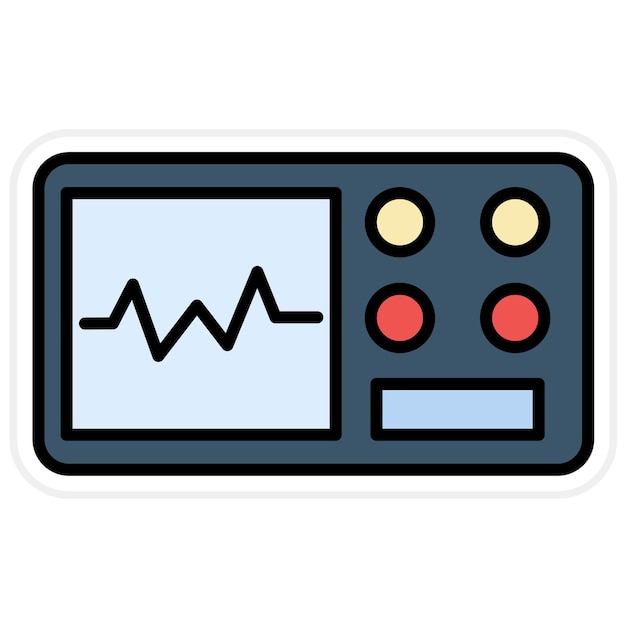 Vector la imagen vectorial del icono del electrocardiograma puede utilizarse para la medicina