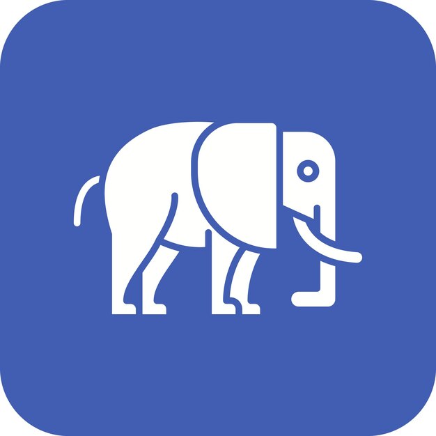 La imagen vectorial del icono del elefante se puede usar para In The Wild