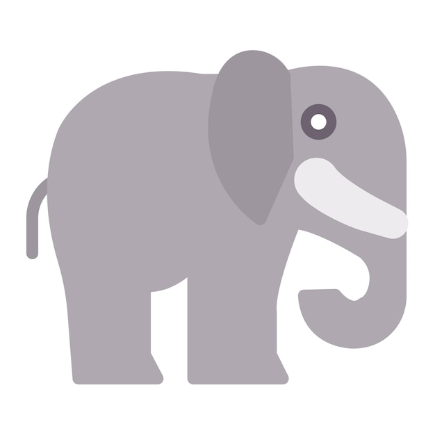 La imagen vectorial del icono del elefante se puede usar para la selva tropical