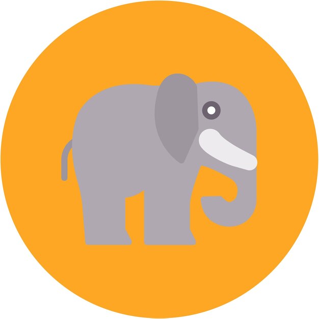 La imagen vectorial del icono del elefante se puede usar para la selva tropical