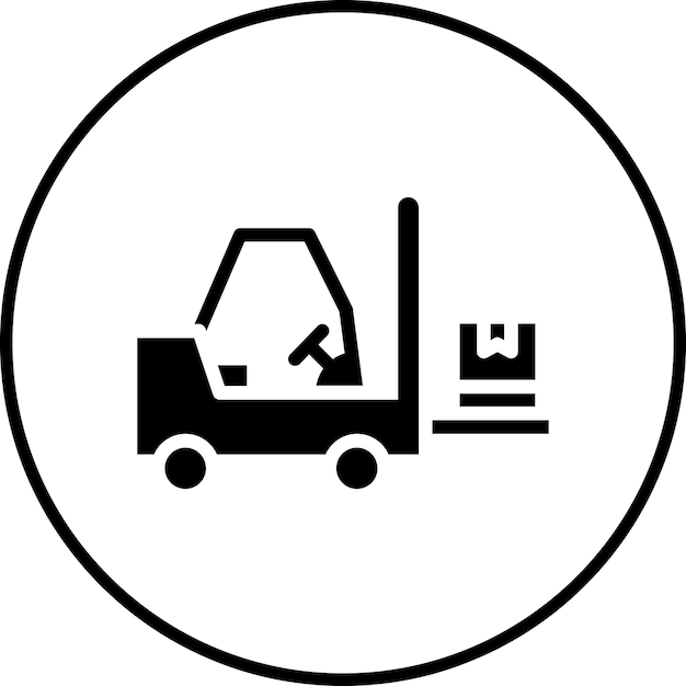 Imagen vectorial del icono del elevador de horquilla Puede utilizarse para la fabricación