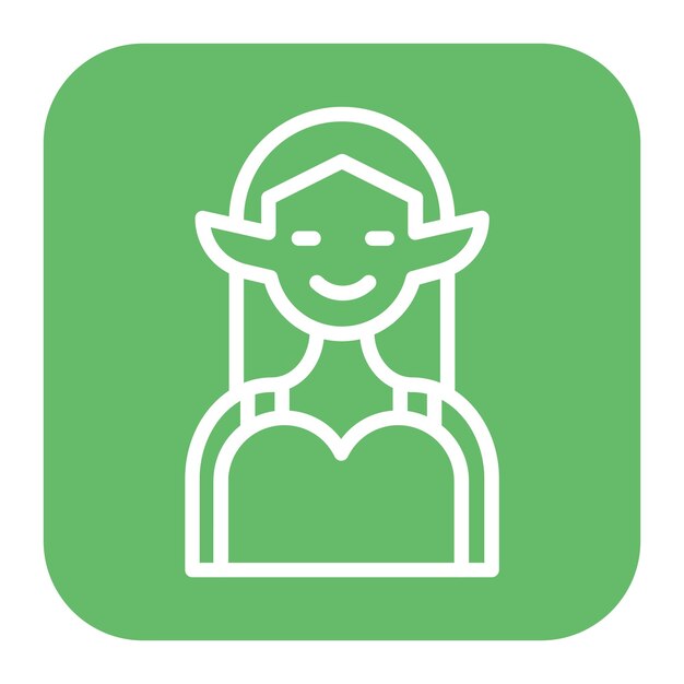 Imagen vectorial de icono de elfo Se puede usar para Fairytale