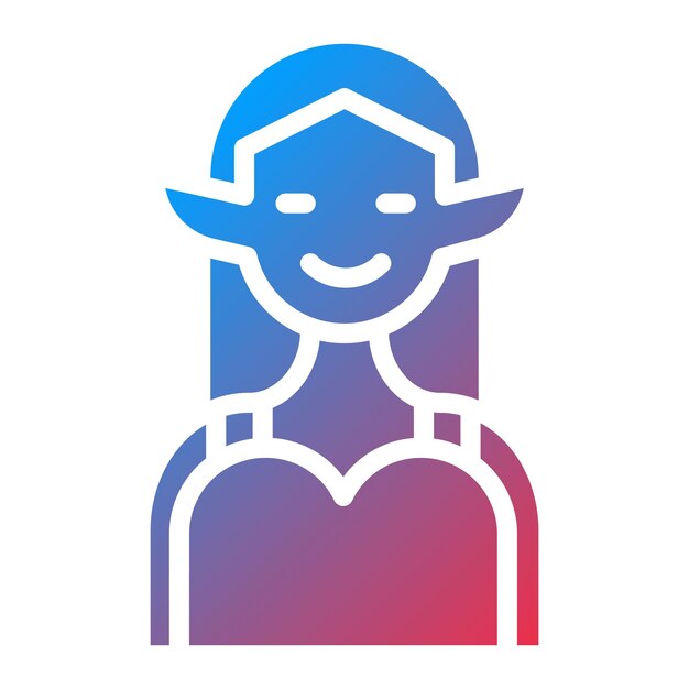 Imagen vectorial de icono de elfo Se puede usar para Fairytale