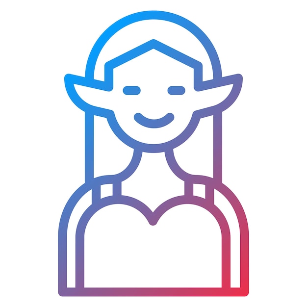 Imagen vectorial de icono de elfo Se puede usar para Fairytale