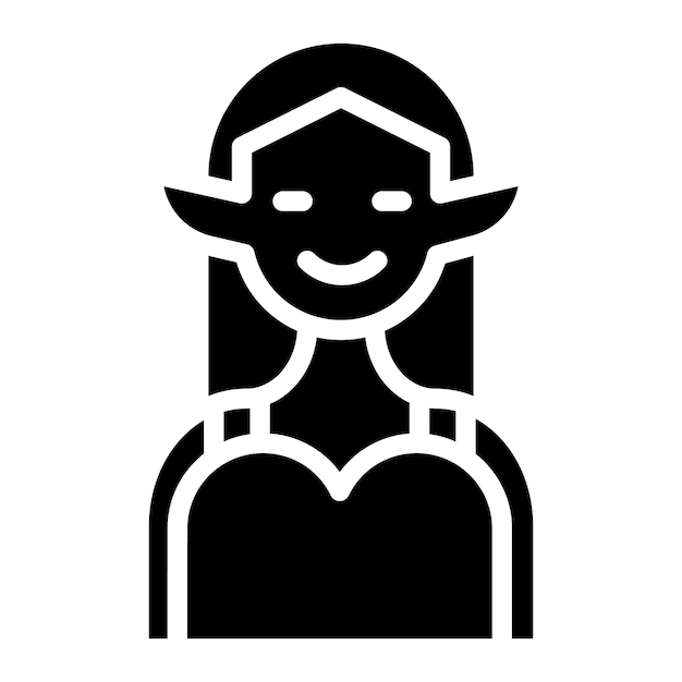 Imagen vectorial de icono de elfo Se puede usar para Fairytale