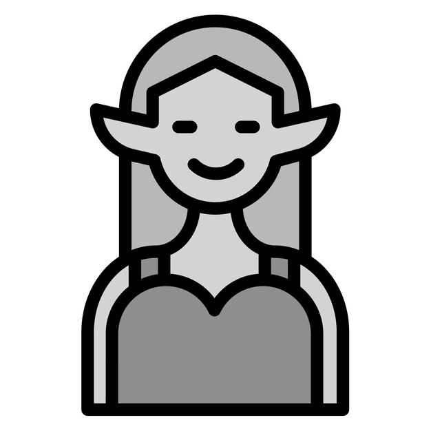 Imagen vectorial de icono de elfo Se puede usar para Fairytale