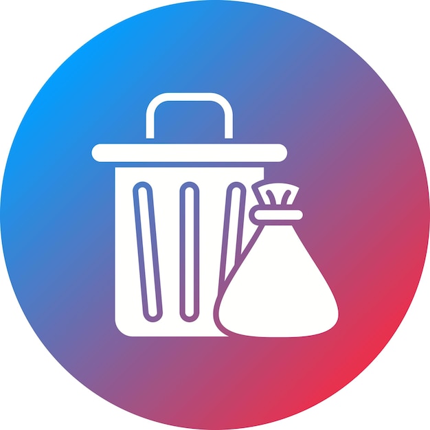 Imagen vectorial del icono de eliminación de basura Se puede utilizar para la fontanería