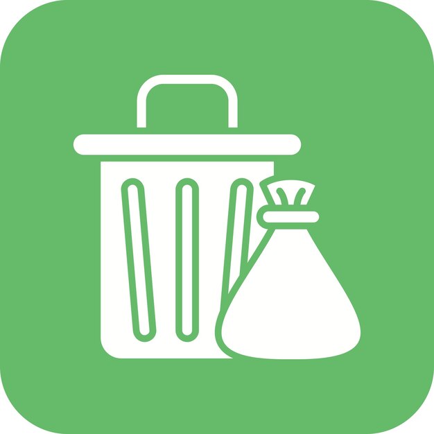 Imagen vectorial del icono de eliminación de basura Se puede utilizar para la fontanería