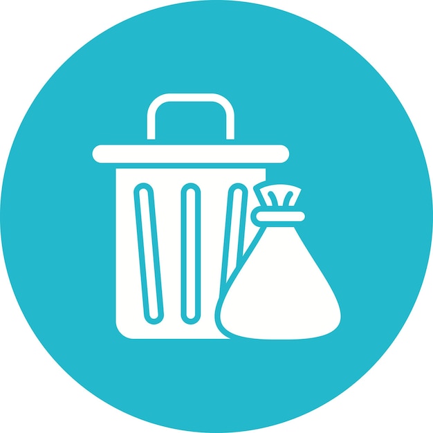 Imagen vectorial del icono de eliminación de basura Se puede utilizar para la fontanería