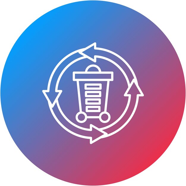 Imagen vectorial del icono de eliminación responsable Puede utilizarse para la economía