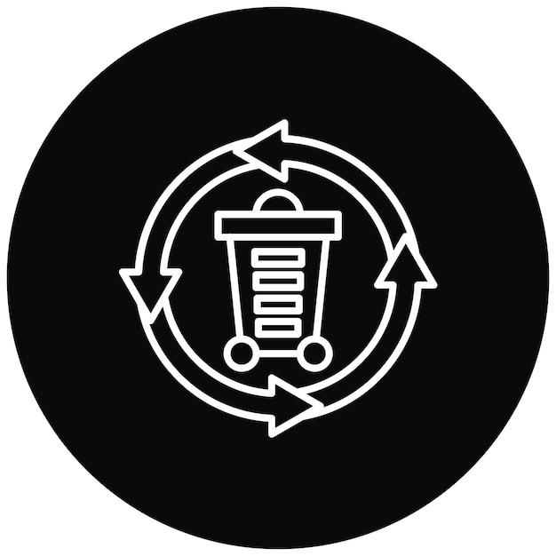 Imagen vectorial del icono de eliminación responsable Puede utilizarse para la economía