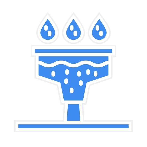 Imagen vectorial del icono de eliminación de sedimentos Puede utilizarse para el tratamiento del agua