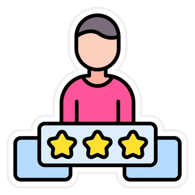 Imagen vectorial del icono del embajador Se puede utilizar para el marketing de influencers