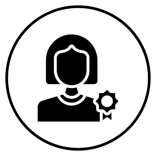 Imagen vectorial del icono del embajador Se puede utilizar para el video blog