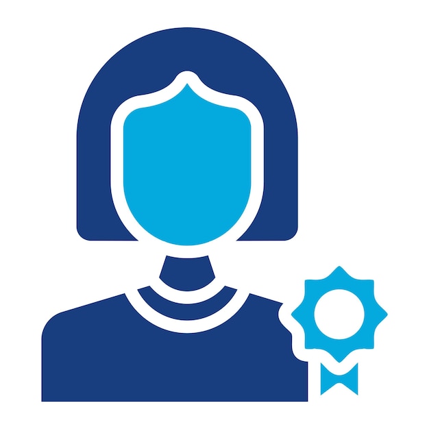 Imagen vectorial del icono del embajador Se puede utilizar para el video blog